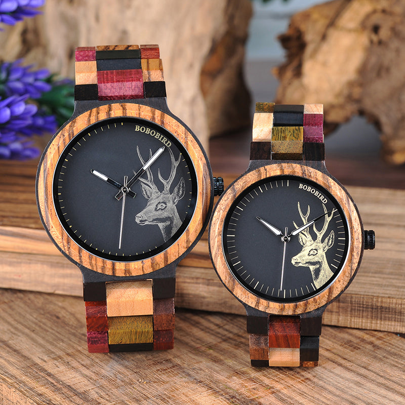 Wooden Watches Men Women Quartz Lover's Wrist watch