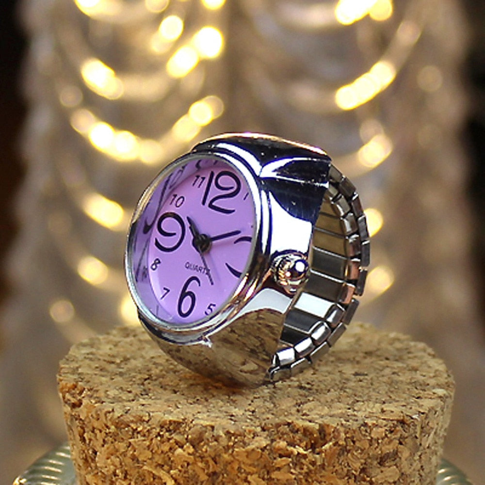 Women's Quartz Analog Creative Steel Cool Finger Ring Watch Ladies