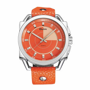 Top Luxury Brand Oulm Watches Orange Color Fashion Sports Watches Men