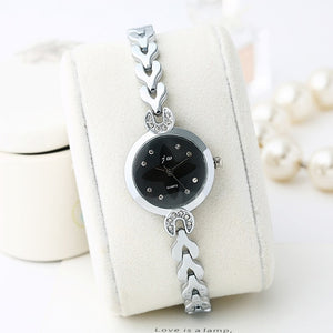 2019 Silver Bracelet Watches Clock Women Luxury Brand Crystal