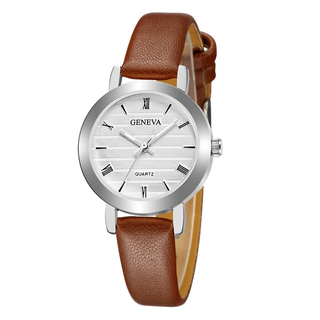 New Women Leather Stainless Steel
