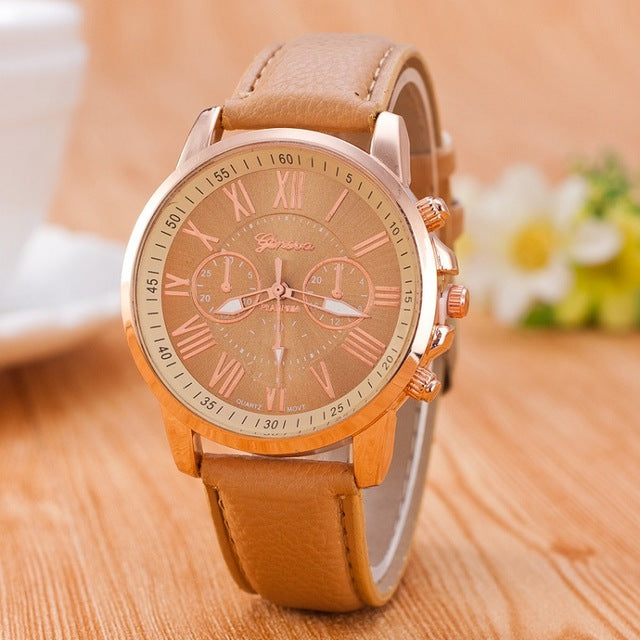 Montre Femme Women Watches Top Brand Luxury Leather Band  Wrist Watch